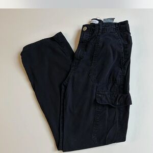Zara Black Cargo Jeans Straight Leg